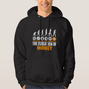 Bitcoin Evolution des Geldes Funny BTC Cryptocurre Hoodie