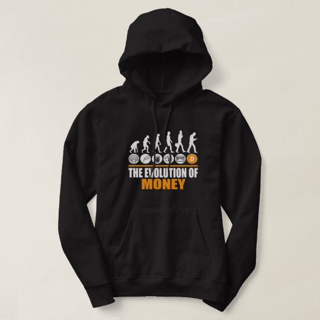 Bitcoin Evolution des Geldes Funny BTC Cryptocurre Hoodie (Design vorne)