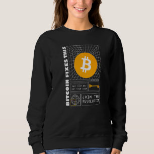 Bitcoin Fixes Dieser 80er 90er Retro Cyber Futuris Sweatshirt