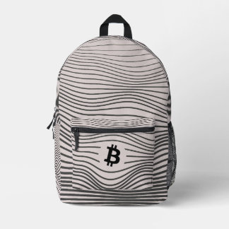 Bitcoin Force (White - Aged) Bedruckter Rucksack