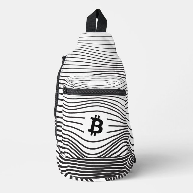 Bitcoin Force (White)  Crossbody Bag (Vorderseite)