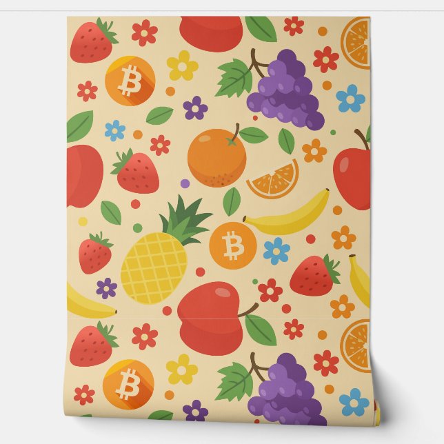 Bitcoin Früchte Tapete (Abrollen)