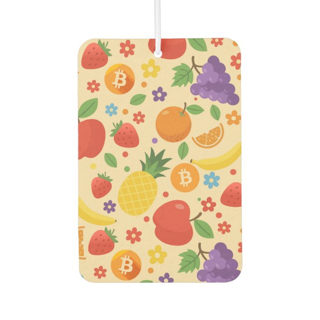 Bitcoin Fruits Autolufterfrischer (Vorderseite)