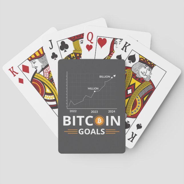 Bitcoin Goals Chart Cryptocurrency Growth Spielkarten (Rückseite)