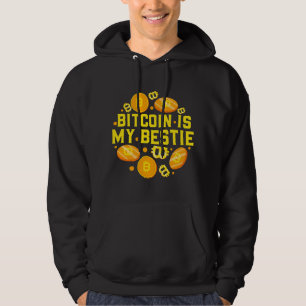 Bitcoin Golden Crypto Logo Bestie Friend Währung Hoodie