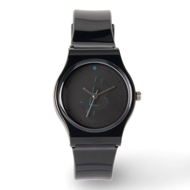 Bitcoin Green Dunkel Designer Watch Armbanduhr (Vorderseite)