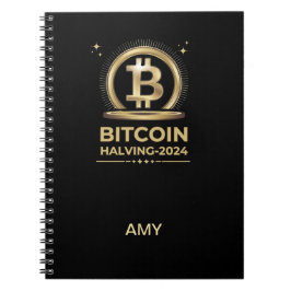 BITCOIN HALVING 2024 digitale Krypto-Währung Notizblock