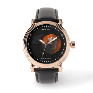 Bitcoin Halving 2028 (Stil: 3 / Klassisch Orange) Armbanduhr