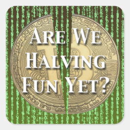 Bitcoin-Halving-Ereignis Quadratischer Aufkleber