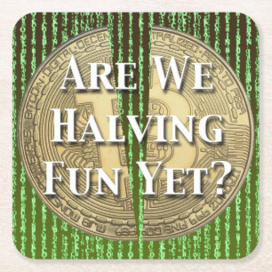Bitcoin-Halving-Ereignis Rechteckiger Pappuntersetzer
