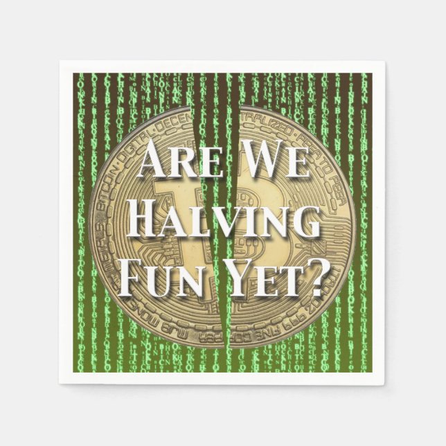Bitcoin-Halving-Ereignis Serviette (Vorderseite)