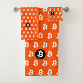 Bitcoin Hellorange Badhandtuch Set