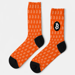 Bitcoin Hellorange (Stil 2) Socken