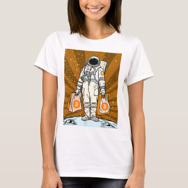 BITCOIN-HODL-Crypto-Astronautin T-Shirt (Vorderseite)