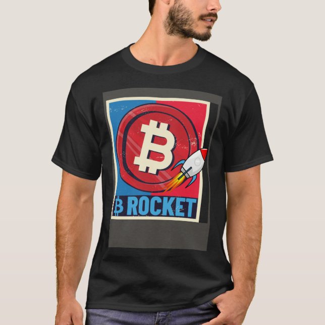 Bitcoin  Hodler Bitcoin Rocket Course Explosion T-Shirt (Vorderseite)