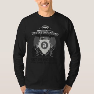 Bitcoin Hodler geht zum Mond Ufo Alien Spacesh T-Shirt