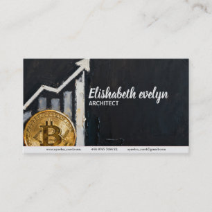 Bitcoin im Aufwind - Finanzwachstum Kunstwerk t34 Visitenkarte
