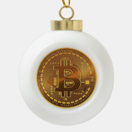 Bitcoin Keramik Ball Weihnachtsdekoration Keramik Kugel-Ornament