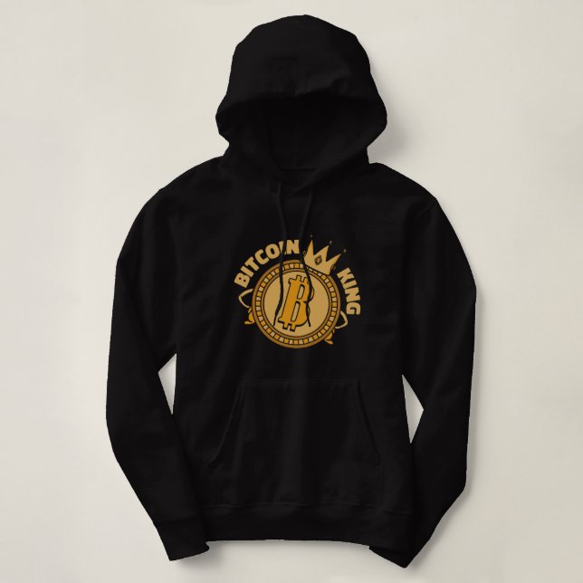 Bitcoin King Kryptowährung Blockchains Crypto Bit Hoodie (Design vorne)