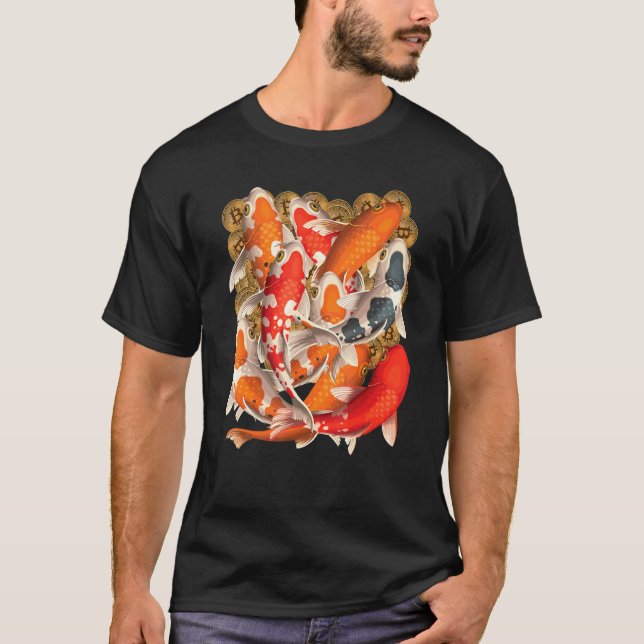 Bitcoin Koi Fischteich T-Shirt (Vorderseite)