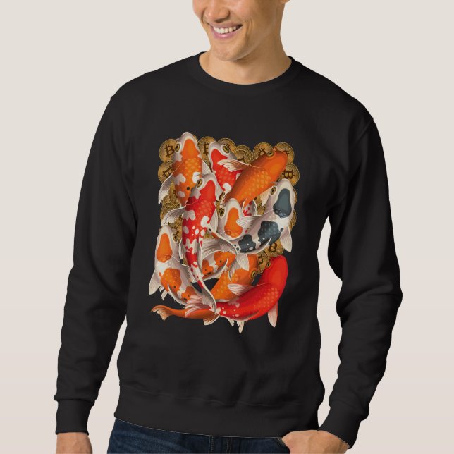 Bitcoin Koi Fish Pond Sweatshirt (Vorderseite)