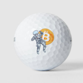 BITCOIN - Krypto Astronaut - zum Mond Golfball