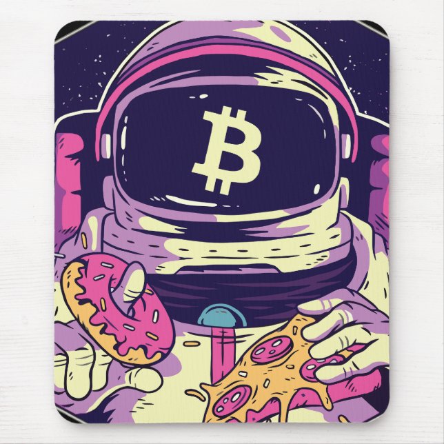 BITCOIN-Krypto-Astronautin Mousepad (Vorne)