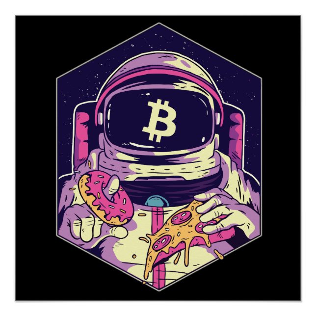 BITCOIN-Krypto-Astronautin Poster (Vorderseite)