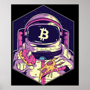 BITCOIN-Krypto-Astronautin Poster
