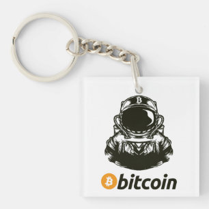 BITCOIN-Krypto-Astronautin Schlüsselanhänger