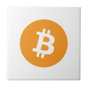 Bitcoin-Kryptowährung-Logo Fliese