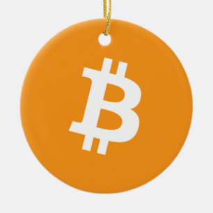 Bitcoin-Kryptowährung-Logo Keramik Ornament