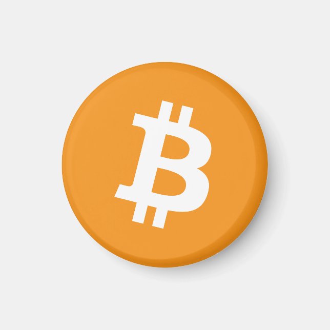 Bitcoin-Kryptowährung-Logo Magnet (Vorne)