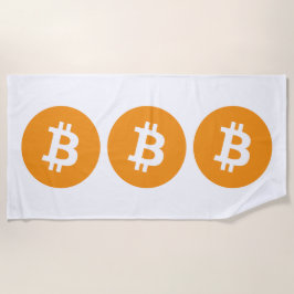 Bitcoin-Kryptowährung-Logo Strandtuch