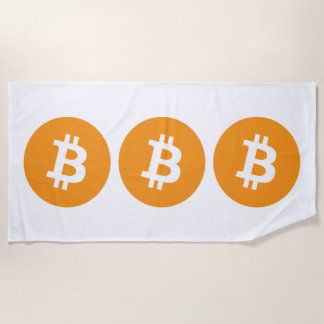 Bitcoin-Kryptowährung-Logo Strandtuch