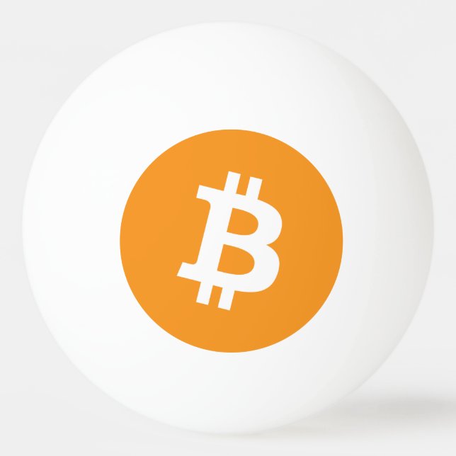 Bitcoin-Kryptowährung-Logo Tischtennisball (Vorderseite)