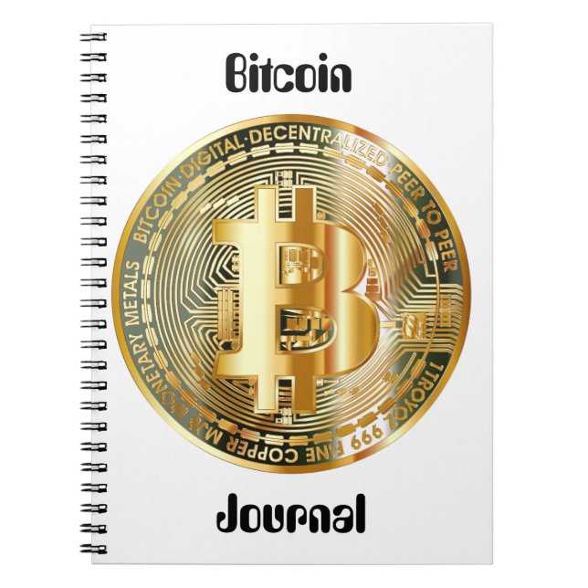 Bitcoin-Kryptowährung Notizblock (Vorderseite)