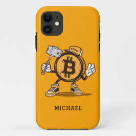 Bitcoin Kryptowährung Witziger Cartoon Personalisi Case-Mate iPhone Hülle
