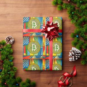 Bitcoin-Kunst Geschenkpapier