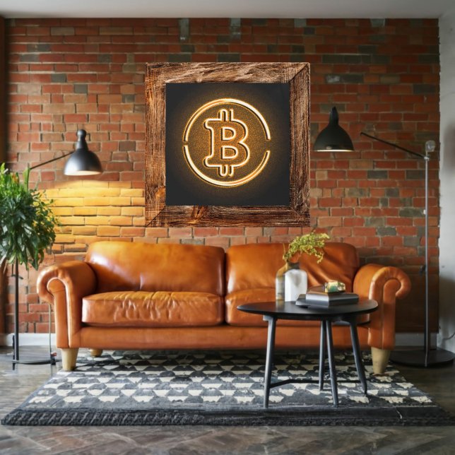 BITCOIN-Lageplan wie Kryptokunst im LOGO-Büro Fotodruck (Von Creator hochgeladen)