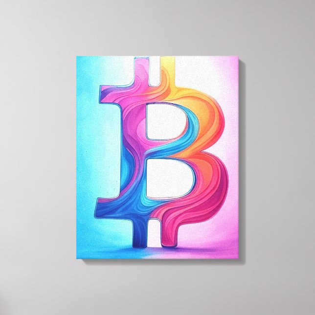 Bitcoin Leinwanddruck (Vorderseite)