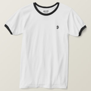 Bitcoin Line Art Logo (Schwarzes ₿) T-Shirt