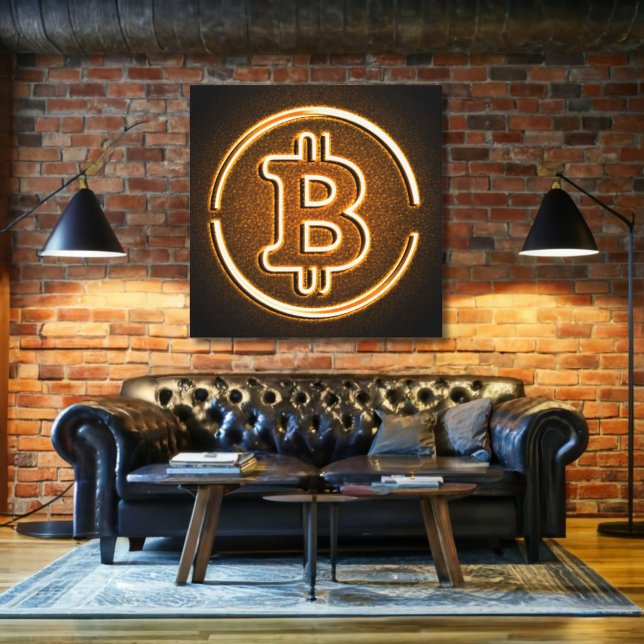 BITCOIN LOGO auf Leinwand Bürodekoration Kryptokun (Von Creator hochgeladen)