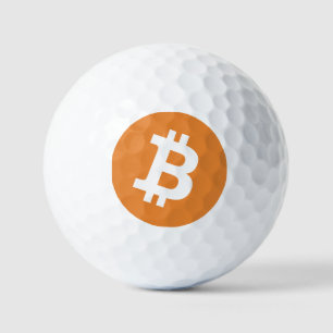 Bitcoin logo balles de golf