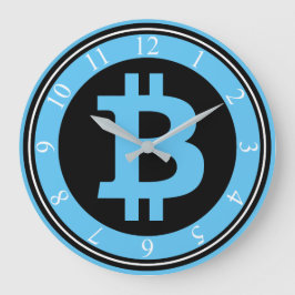 Bitcoin-Logo-Grafik-Geschäft, Bürowand Große Wanduhr