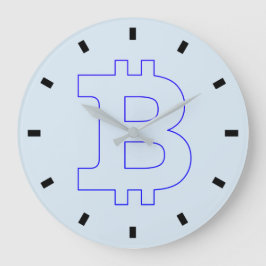 Bitcoin-Logo-Grafik-Geschäft, Bürowand Große Wanduhr
