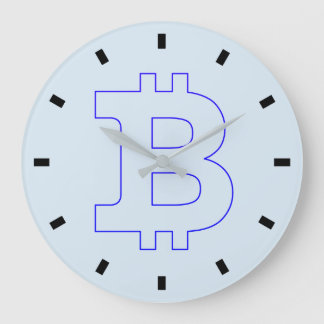 Bitcoin-Logo-Grafik-Geschäft, Bürowand Große Wanduhr