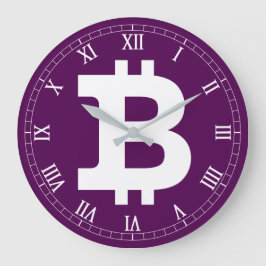 Bitcoin-Logo-Grafik-Geschäft, Bürowand Große Wanduhr