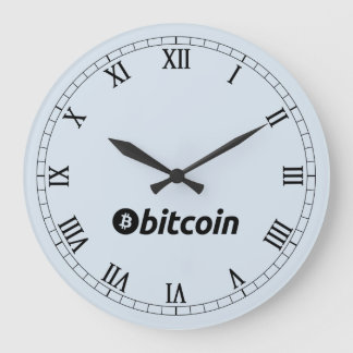 Bitcoin-Logo-Grafik-Geschäft, Bürowand Große Wanduhr