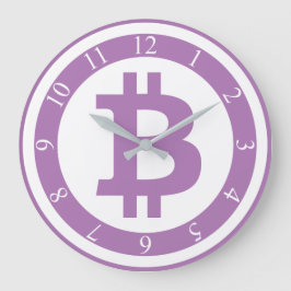 Bitcoin-Logo-Grafik-Geschäft, Bürowand Große Wanduhr